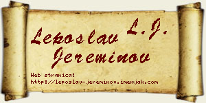 Leposlav Jereminov vizit kartica